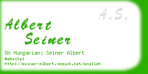 albert seiner business card